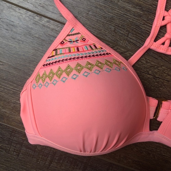 Time and Tru Pink Bikini Top Swim Suit ((Medium)) - Picture 4 of 5